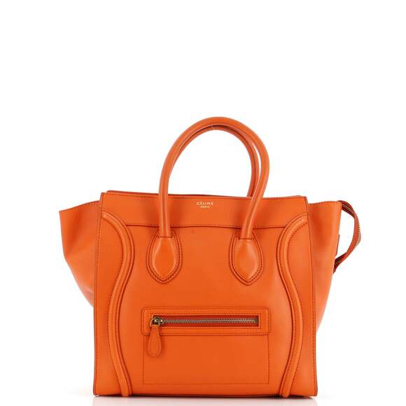 Celine Luggage Bag Smooth Leather Mini #182039C96B - Picture 1 of 9